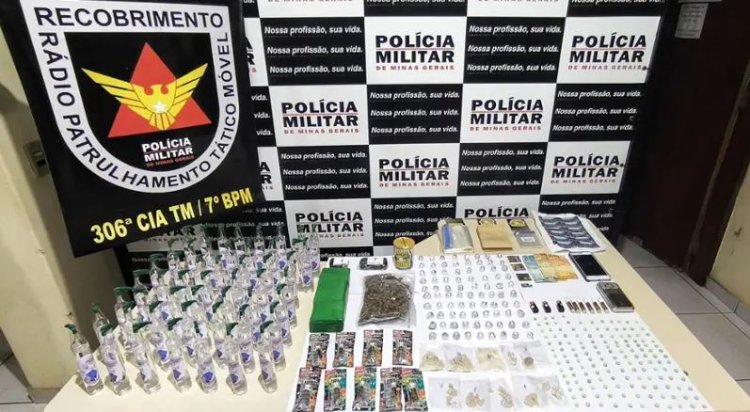 PM prende autor de tráfico e apreende vários tipos de drogas